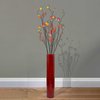 Uniquewise Tall Decorative Contemporary Bamboo Display Floor Vase Cylinder Shape, 30 Inch Red QI004157.R